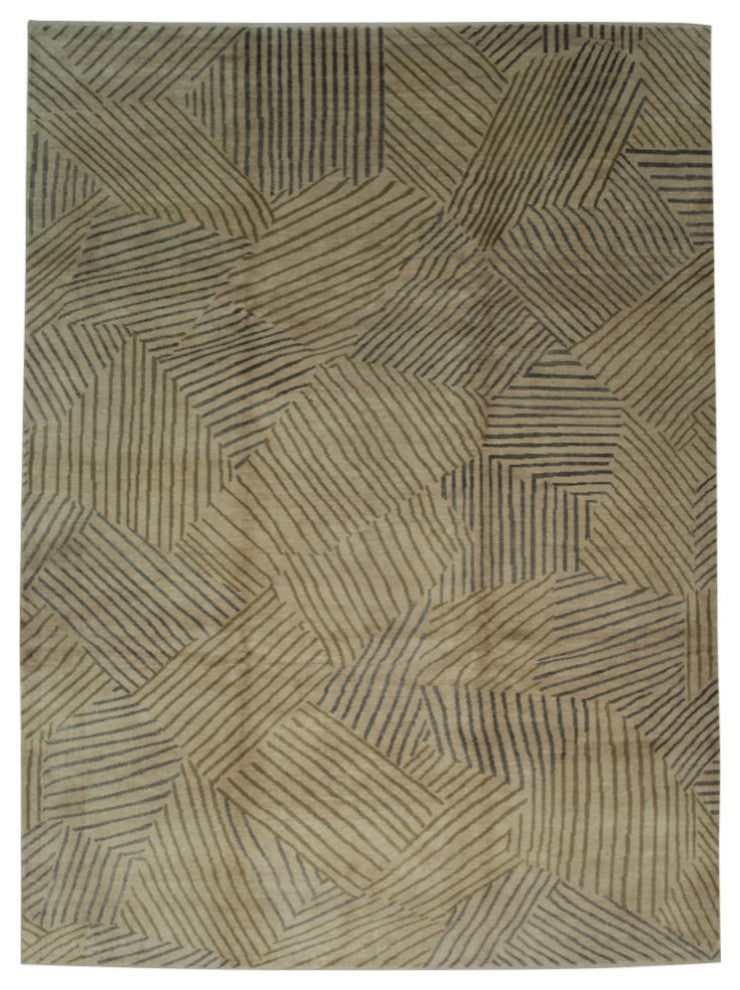 Gold Transitional Modern Ningxia Area Rug