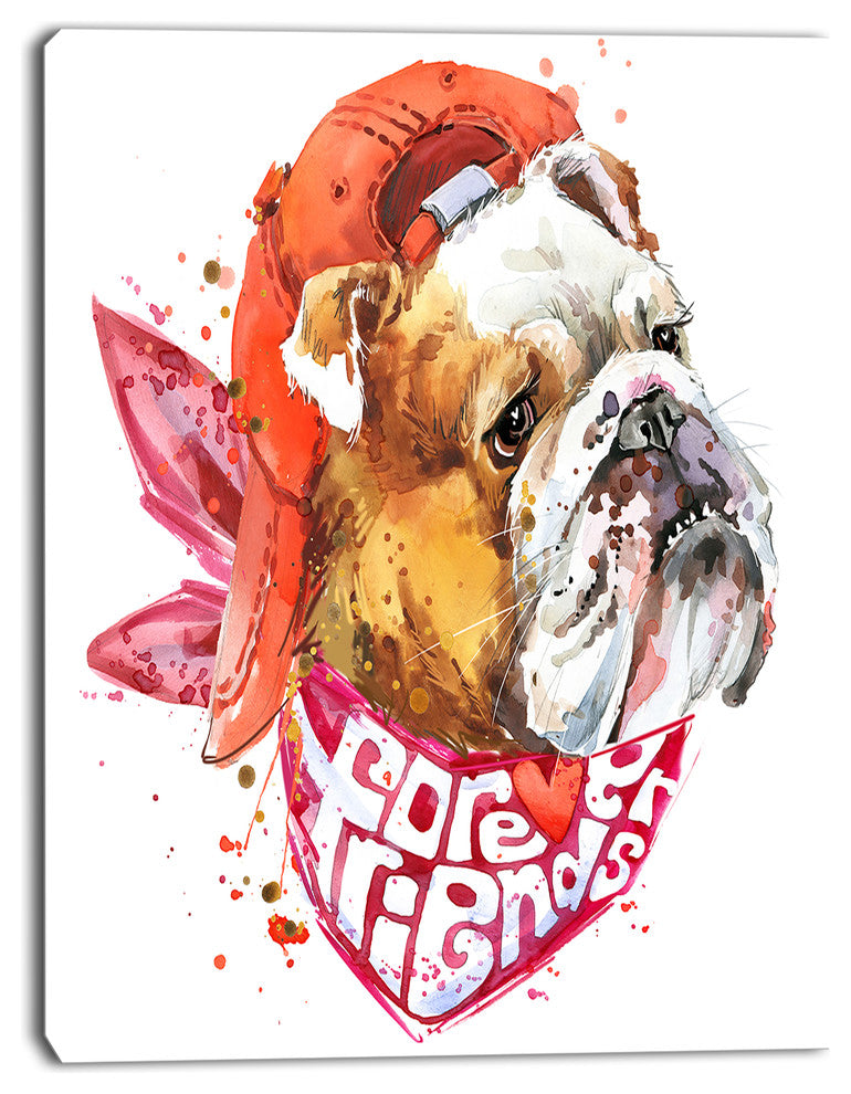 Forever Friends Funny Dog, Animal Canvas Wall Art, 30"x40"