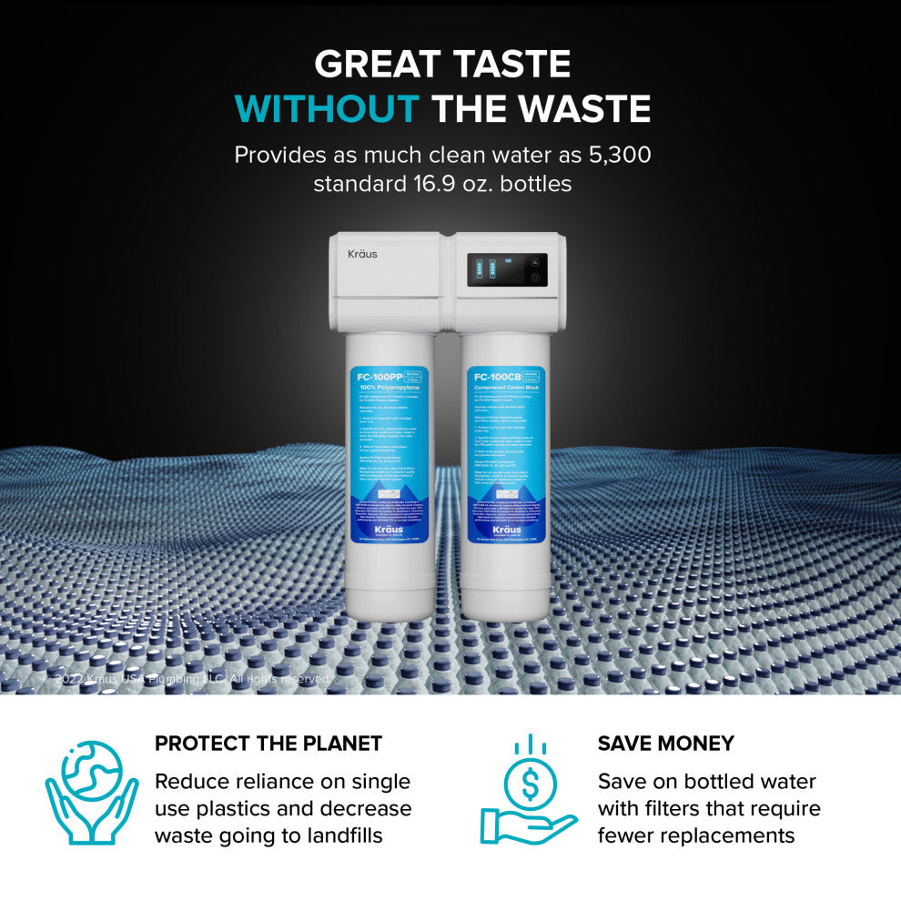 Purita 2-Stage Carbon Water Filtration, White