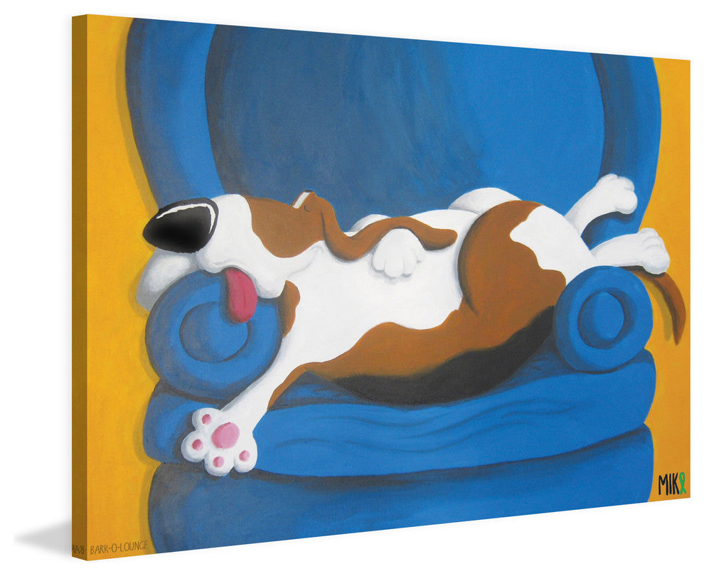 Marmont Hill, "Bark O Lounge" by Mike Taylor Painting on Wrapped Canvas, 36x24