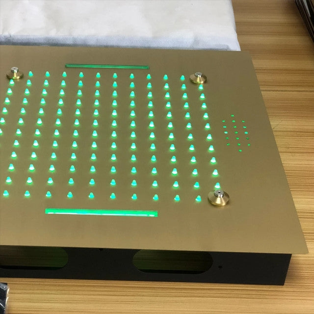 Remote Controlled Rainfall Led Shower System, Style 4- Touch Panel Light