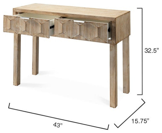 Juniper Two-Drawer Wood Console Table