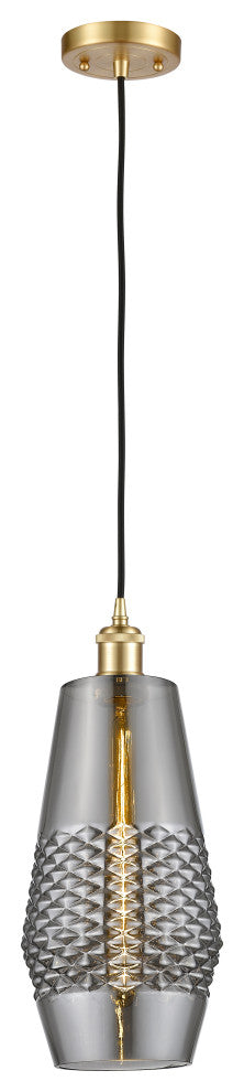 Innovations 516-1P-SG-G683-7 1-Light Mini Pendant, Satin Gold