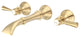 Waterfall Style Wall-Mounted Lavatory Faucet, Satin Brass, Torch Lever