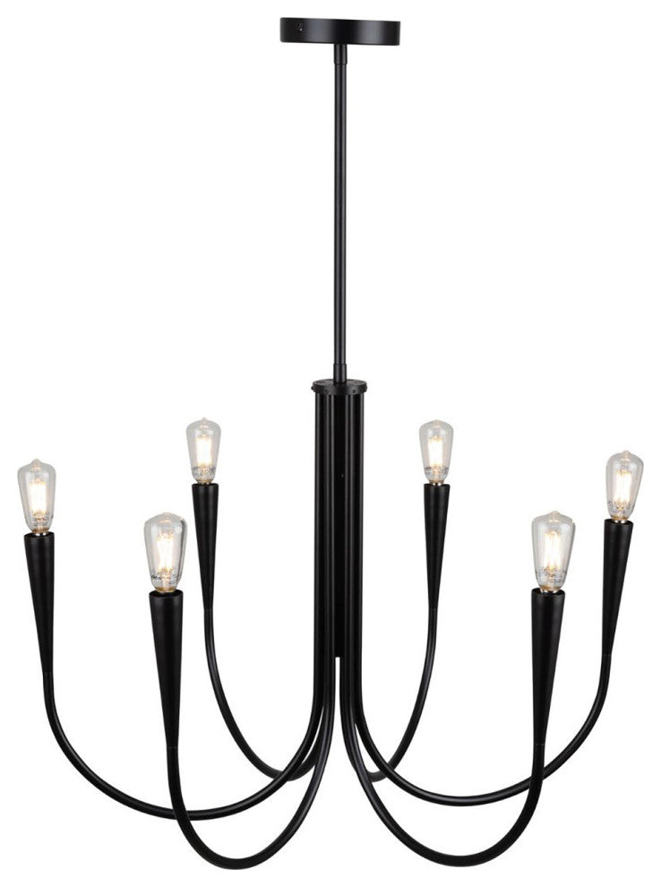 Bronte - Chandelier - 6-Light - Black