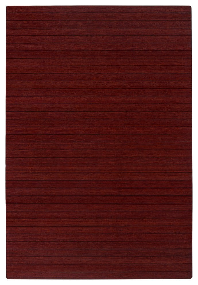 Jovert Bamboo Roll-Up Chair Mat, Dark Cherry, No Lip, 72"x48"