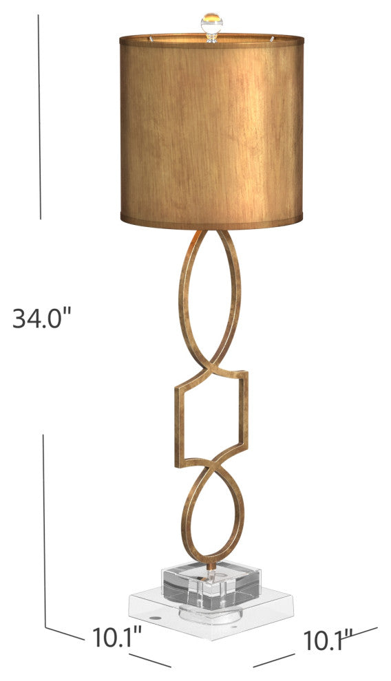 Vivian Table Lamp - Gold Leaf