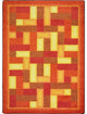 Kid Essentials Rug, Off Beat, Orange, 5'4"x7'8"