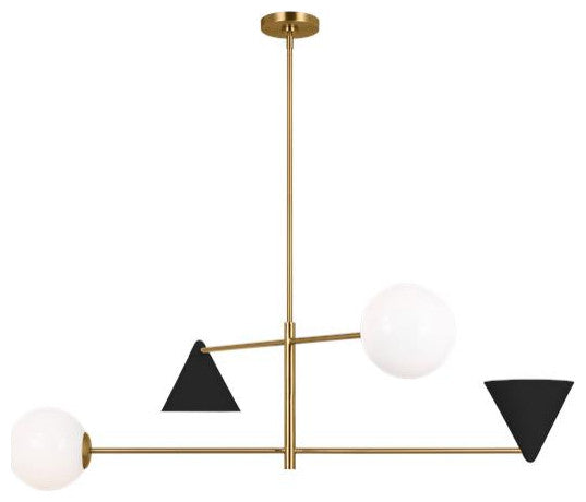Generation Lighting, AEC1094MBKBBS, Extra Large Chandelier, Midnight Black