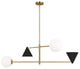 Generation Lighting, AEC1094MBKBBS, Extra Large Chandelier, Midnight Black