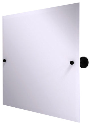 Sag Harbor Frameless Landscape Beveled Edge Tilt Mirror, Matte Black