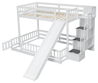 Gewnee Twin Over Full Bunk Bed with Slide