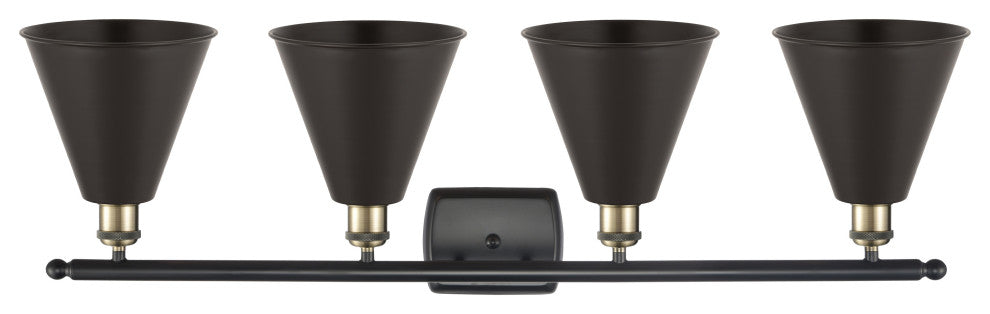 Ballston Cone Bath Vanity Light, Black Antique Brass, Matte Black