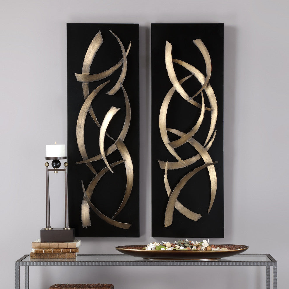 Uttermost Brushstrokes Metal wall Art, S/2