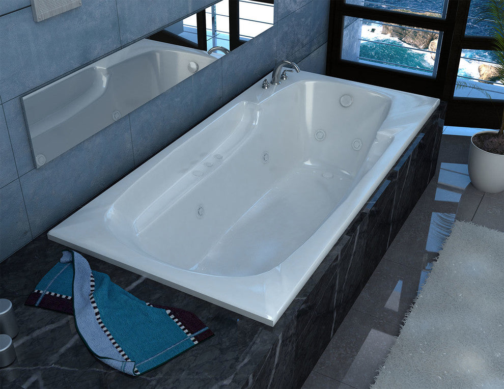 Troy 32 x 60 Rect. Air & Whirlpool Jetted Drop-In Bathtub with Right Drain