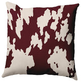 20" x 20" Moo Print Decorative Throw Pillow, Pomegranate