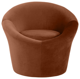 Tristan Upholstered Chair, Cognac, Velvet