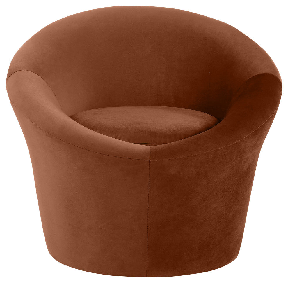 Tristan Upholstered Chair, Cognac, Velvet