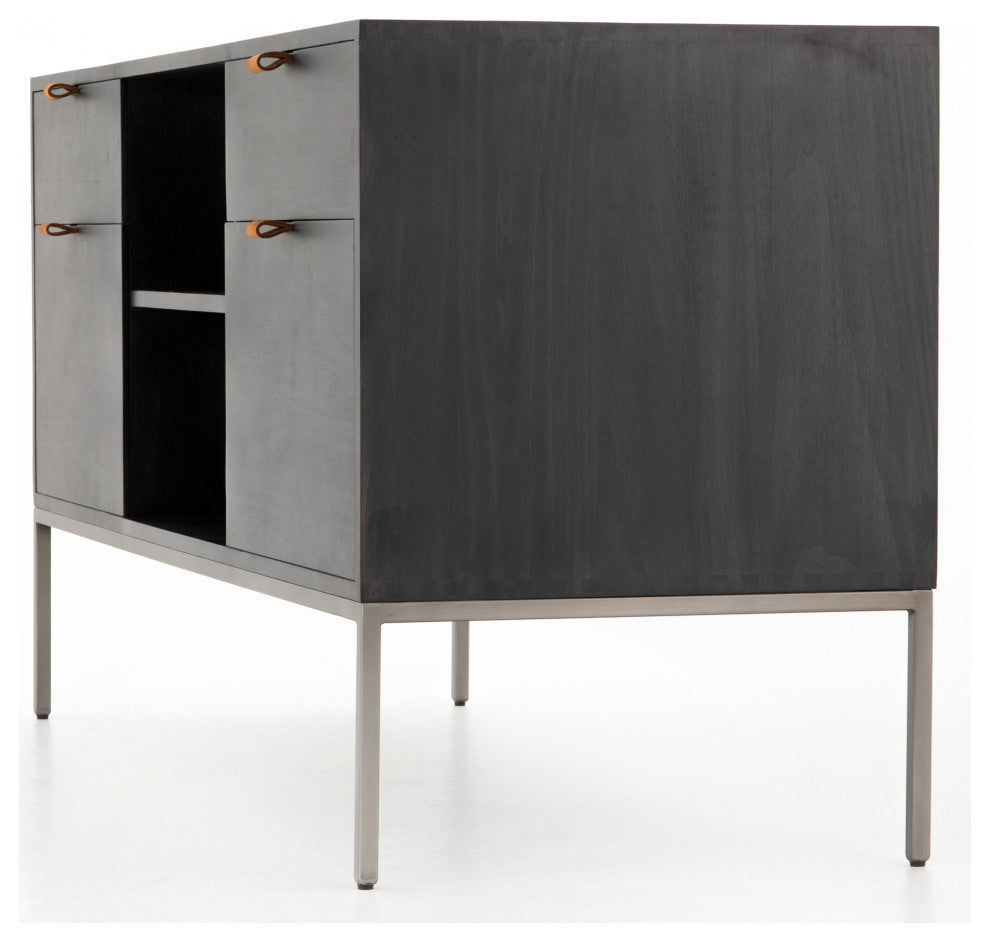 Trey Modular Filing Credenza-Black Wash