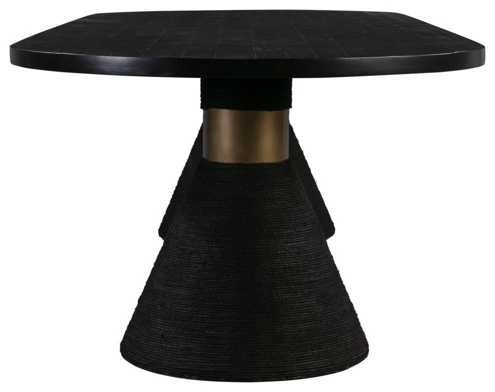 Rishi Black Rope Oval Table