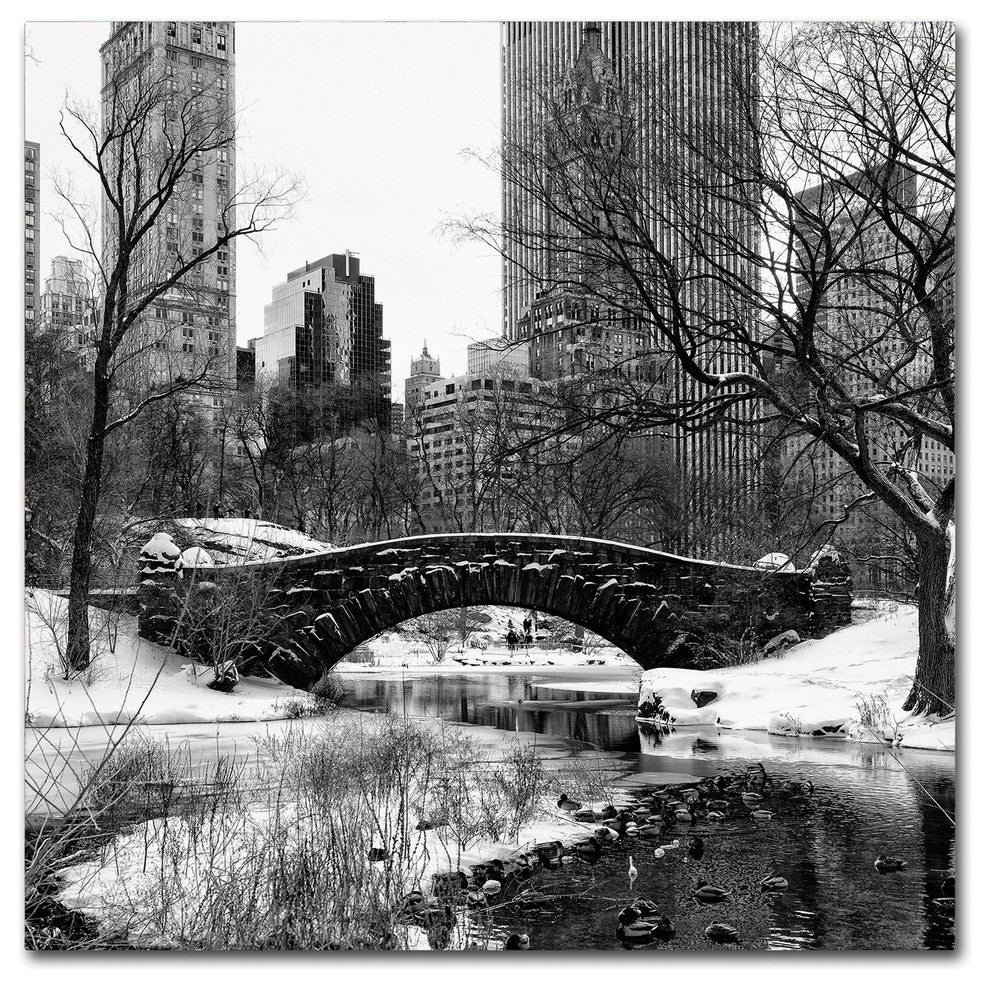 Philippe Hugonnard ''Gapstow Bridge Central Park'' Canvas Art, 14x14