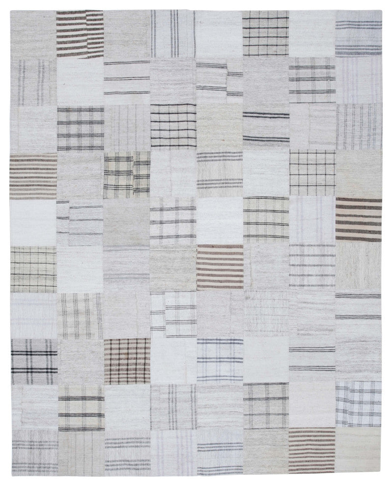 Rug N Carpet - Handmade Turkish 8' 0'' x 10' 0'' Rustic Patchwork Kilim Rug
