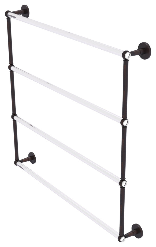 Clearview 4 Tier 36" Ladder Towel Bar with Twisted Accents, Venetian Bronze
