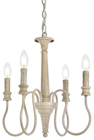 Fiona 4-Light Pendant, Weathered Dove