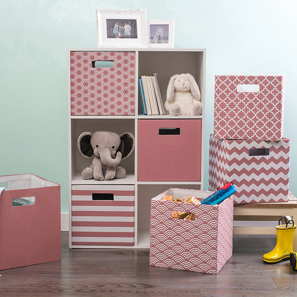 DII Polyester Cube Lattice Rose Square 11x11x11"