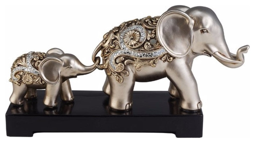 Estelle decorative Piece, Set of 4, Champagne Silver
