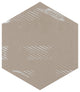 Classico Bardiglio Hex Porcelain Floor and Wall Tile Sample, Black