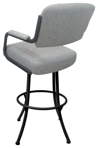 Swivel Counter Metal Bar Stool, Hemsath Slate - Grey, 30"