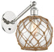 Innovations 317-1W-PN-G122-8RB-LED 1-Light Sconce, Polished Nickel