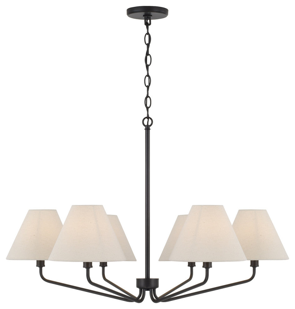 Capital Lighting 456661-713 Chadwick 6 Light 34"W Chandelier - Espresso