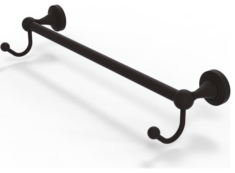 Sag Harbor 18" Towel Bar with Integrated Hooks, Oil Rubbed Bronze