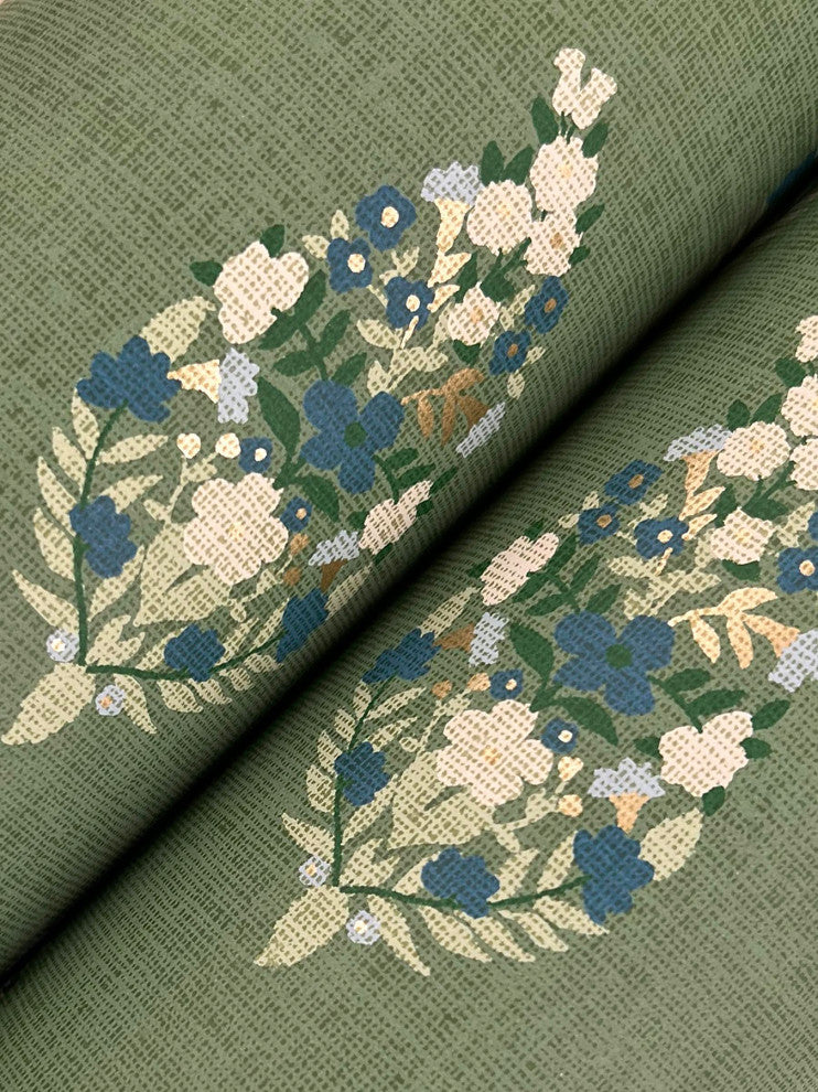 Paisley Green Wallpaper