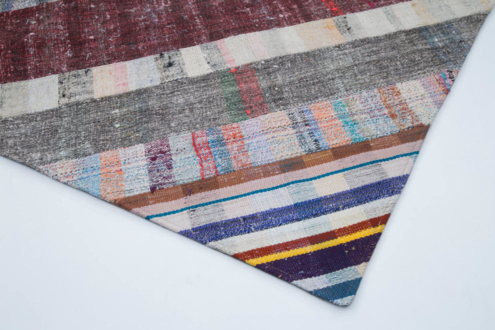 Rug N Carpet - Handmade Oriental 6' 8'' x 9' 11'' Tribal Patchwork Kilim Rug