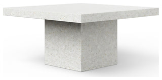 Mixx, Una 59" Square Dining Table, Ivory Terrazzo