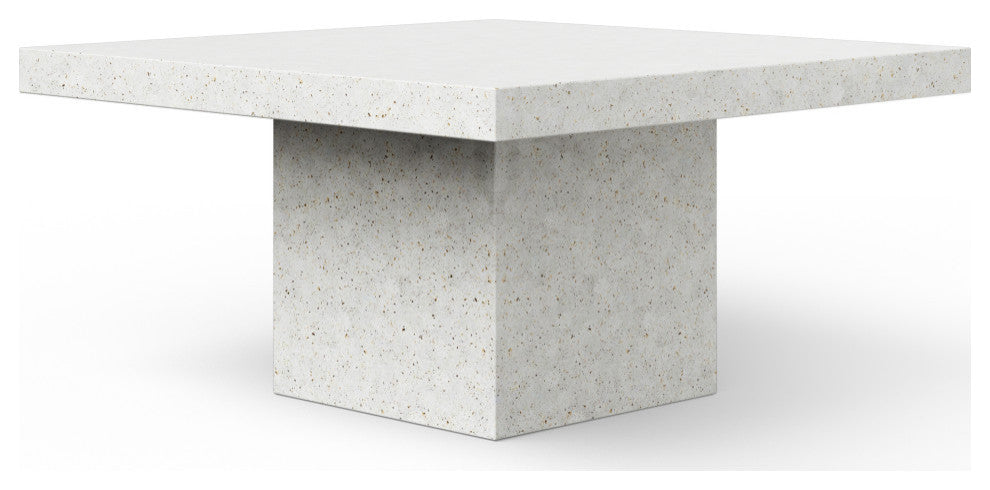 Mixx, Una 59" Square Dining Table, Ivory Terrazzo