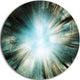 Light From Sky, Abstract Digital Art Round Wall Art, 38"