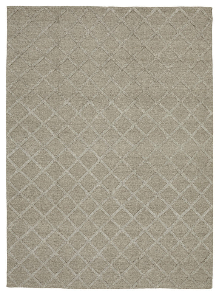 Rug N Carpet - Handwoven Modern Design 9' 0'' x 12' 0'' Wool Flatweave Kilim Rug