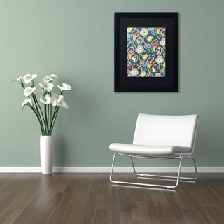 Elizabeth Caldwell 'Suzani Garden' Art, Black Frame, Black Mat, 11x14