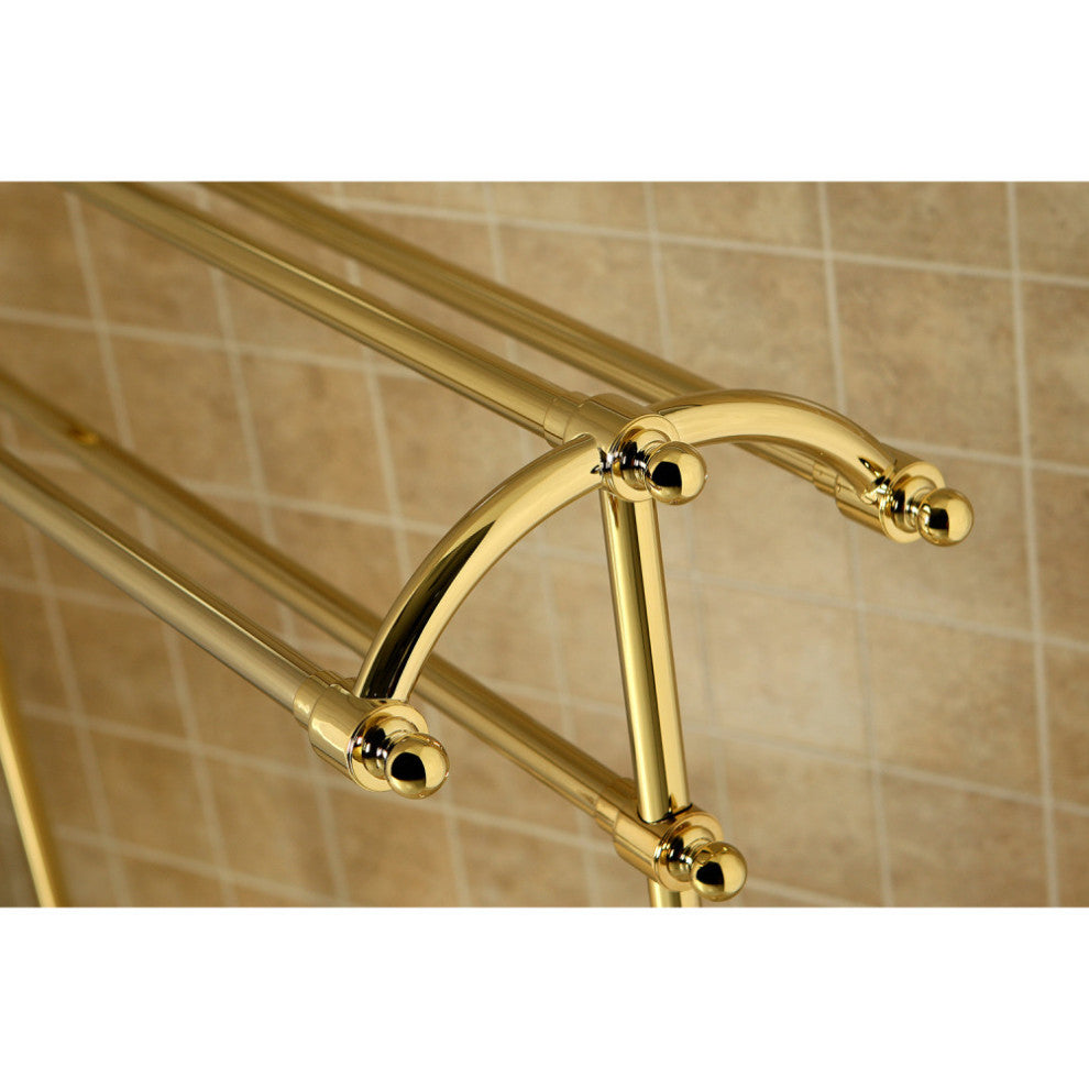 Kingston Brass Pedestal Towel Rack, Polished Brass