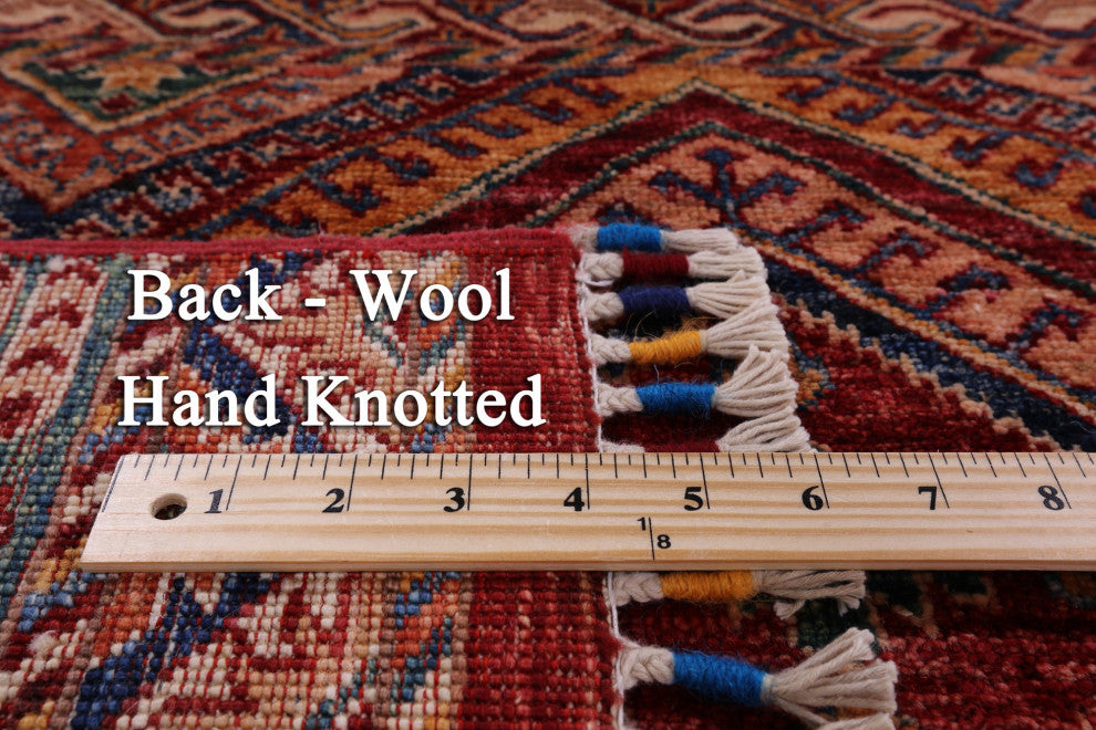 8' 2" X 10' 2" Khorjin Super Kazak Handmade Wool Rug Q5867