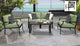 kathy ireland Madison Ave. 5 Piece Aluminum Patio Furniture Set 05c, Forest
