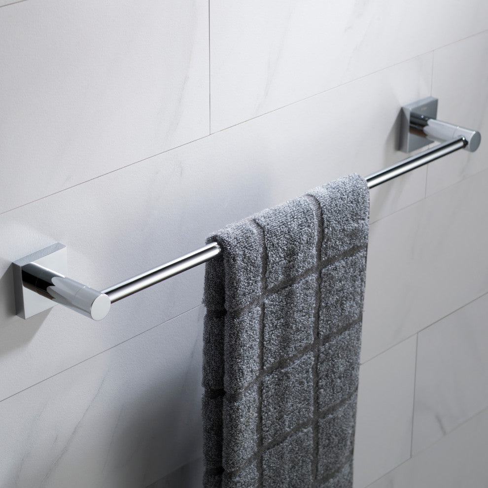 Ventus Bathroom 18" Towel Bar, Chrome