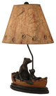 Kodiak and Honey Bear Family, Canoe Table Lamp
