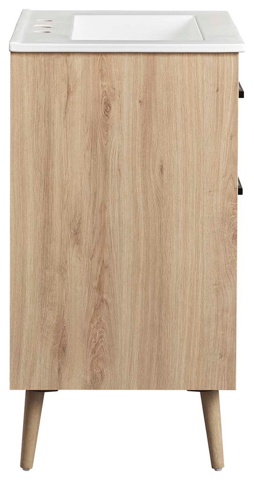Maverick 24" Bathroom Vanity, White Oak