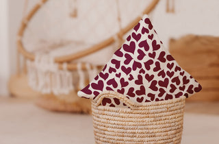 26" x 26" Patterned Hearts Valentine's Day Decorative Indoor Pillow, Magenta