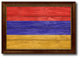 Armenia Country Textured Flag Print With Brown Gold Frame, 15"X21"